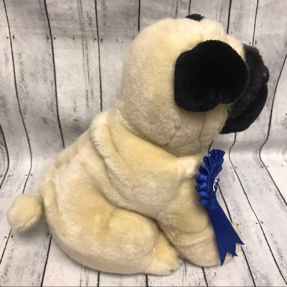 FAO 9” PUG plush Puppy Dog Stuffed Animal Toy - Picture 3 of 12
